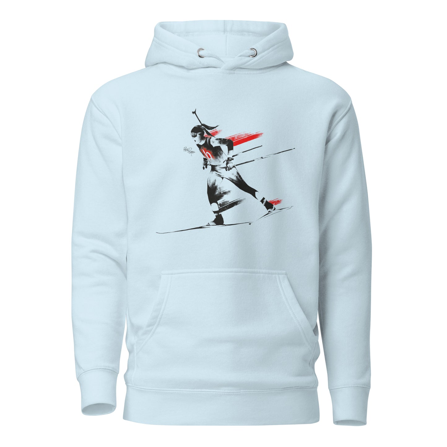Damen-Biathletin-Sprint-Illustration-Hoodie