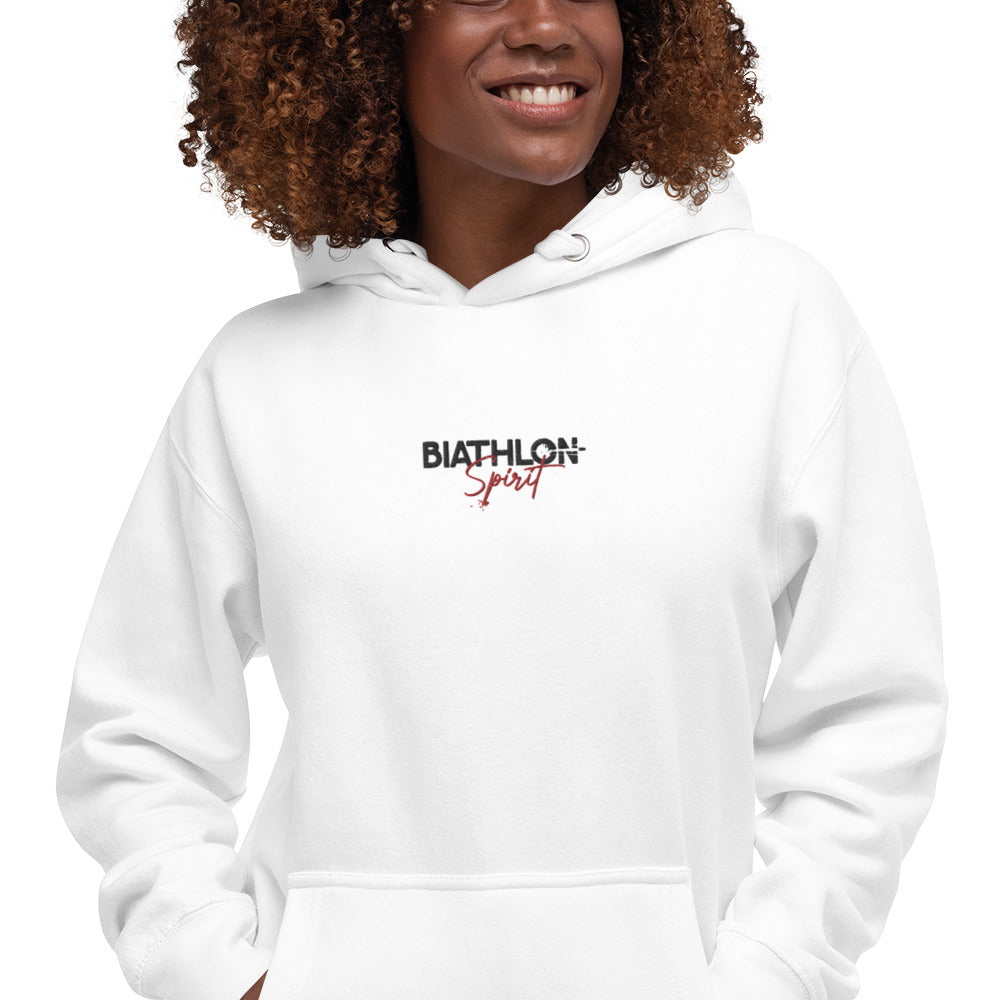 Sweat à Capuche broderie Biathlon Spirit