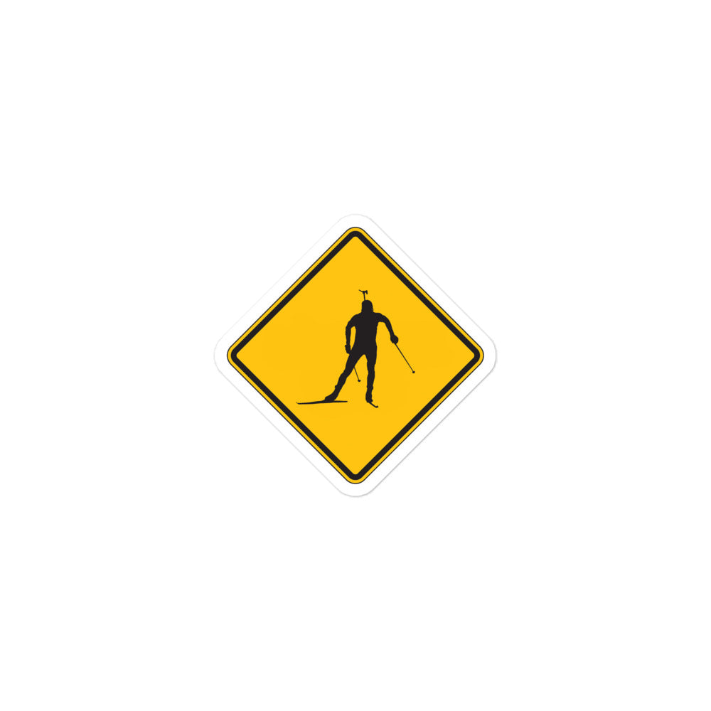 Sticker Attention Biathlète