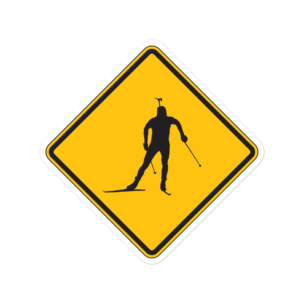 Sticker Attention Biathlète