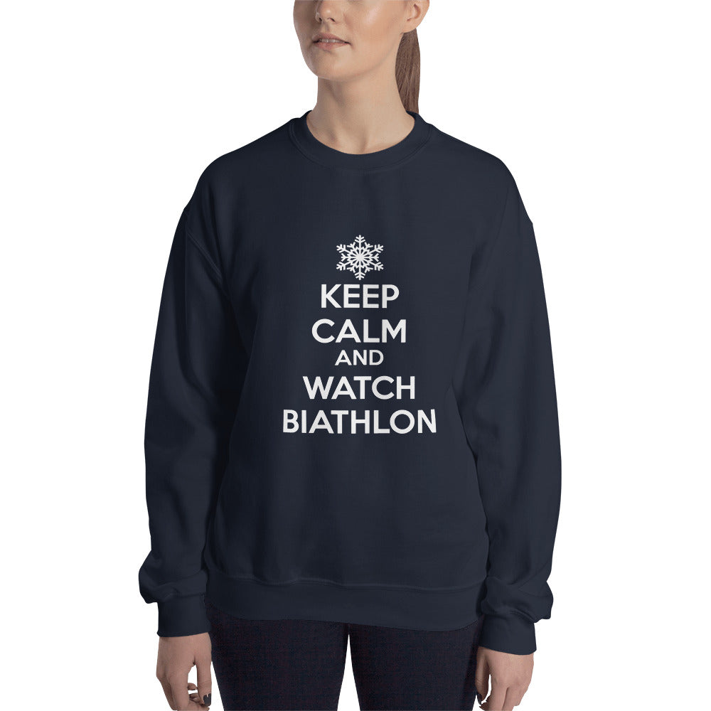 Sweat-shirt Keep calm and watch biathlon