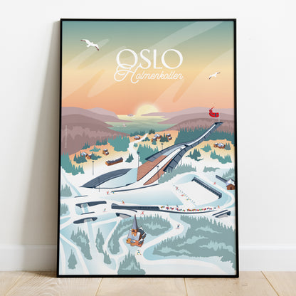 Affiche Oslo - Holmenkollen