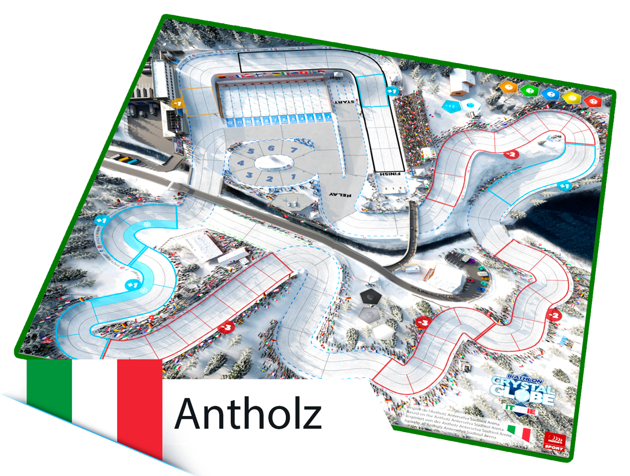 Plateau double-pistes Antholz-Anterselva + Multivers Stadium (Extension Biathlon Crystal Globe)