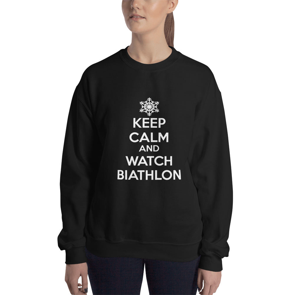 Sweat-shirt Keep calm and watch biathlon